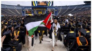 مشی گن یونیورسٹی میں گریجویشن کی تقریب فلسطین کے حق میں مظاہرے میں تبدیل